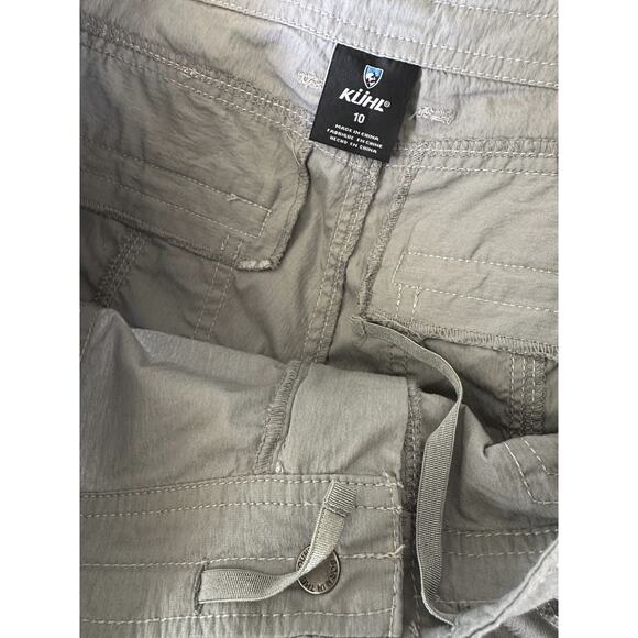 Kuhl Kontra Short Gray Cargo Convertible Roll Tab Adjustable Crop Womens Size 10 - Picture 6 of 13